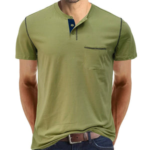 Men's American Retro Henley T-Shirt