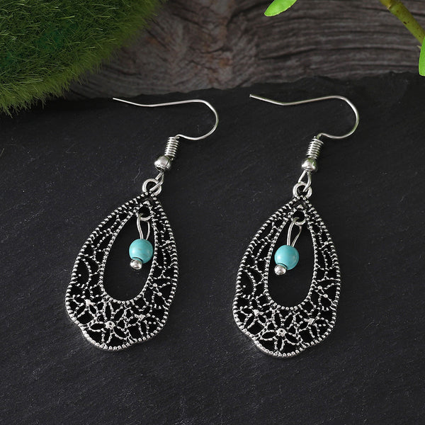 Vintage Irregular Flower Dangle Earrings