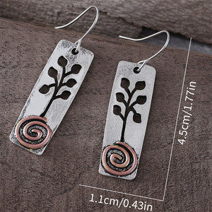 Ethnic Style Twig Spiral Earrings