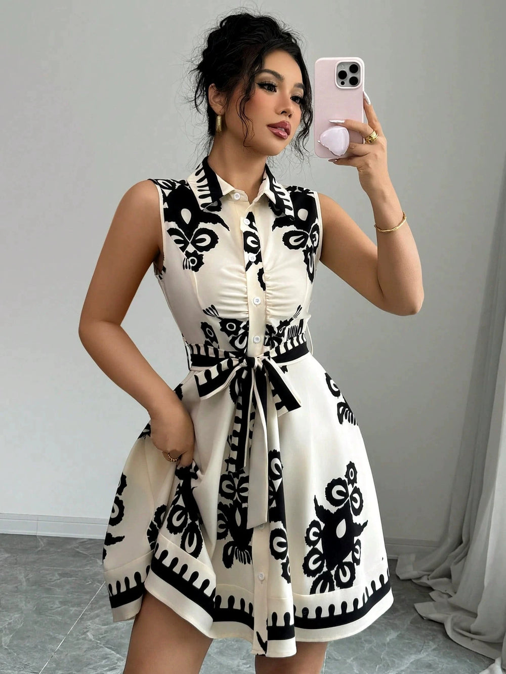 Women's summer printed dress set
