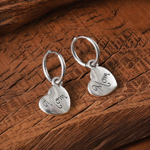 Mother's Day Heart Dangle Earrings