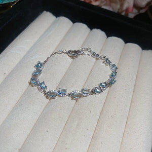 Sapphire-Blue Zircon Bracelet