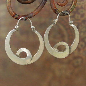 Gypsy Spiral Design Metal Earrings