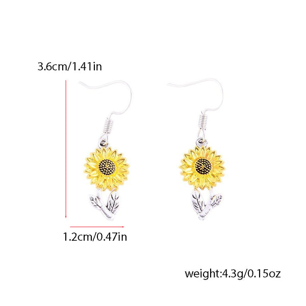 Vintage Simple Sunflower Earrings