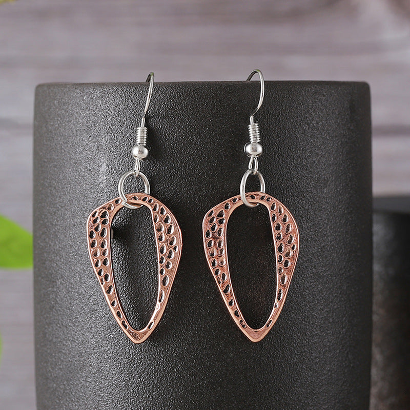 Geometric Irregular Leopard Earrings