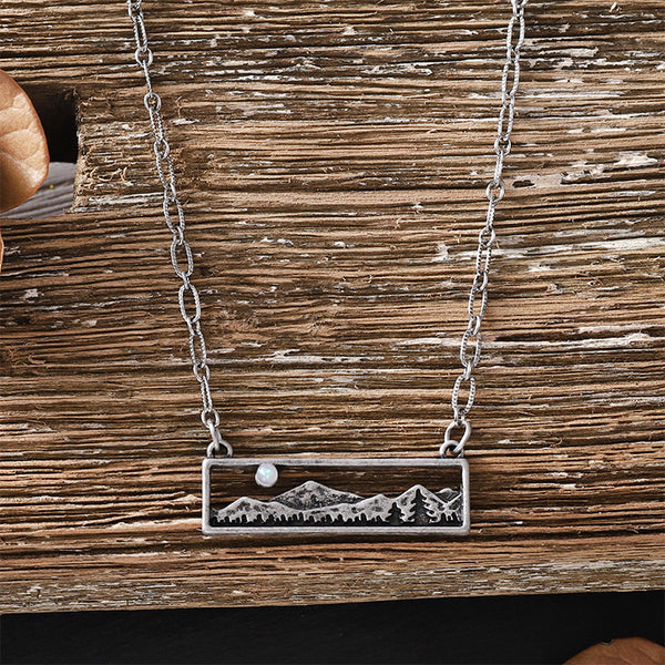 White Moonstone Pendant Necklace