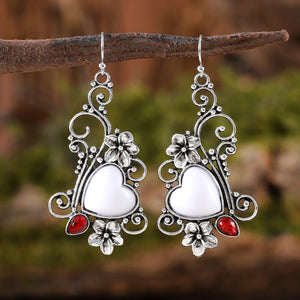 Vine Floral and Diamond Earrings