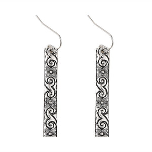 Carved Cloud Drop Earrings