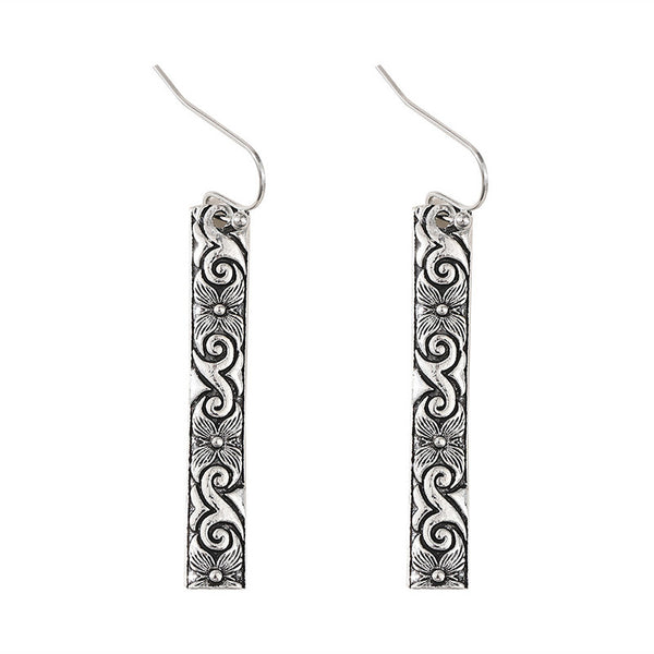 Carved Cloud Drop Earrings