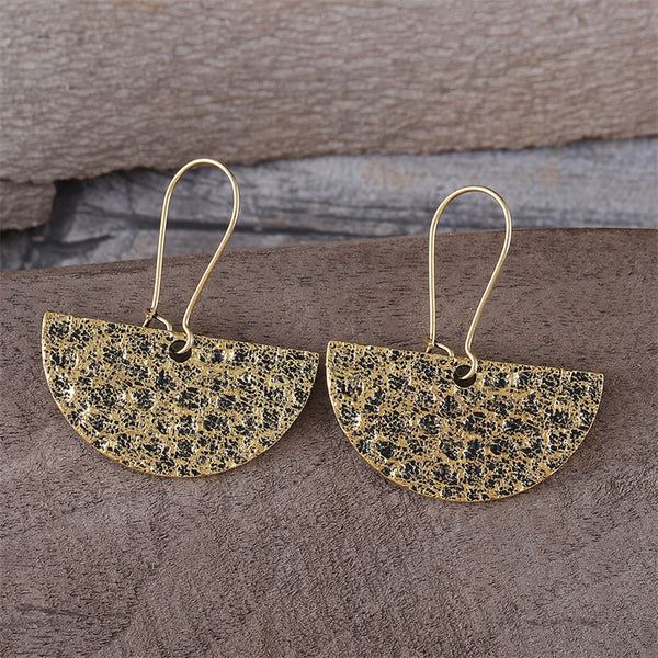 Vintage Simple Geometric Semi-Circle Earrings