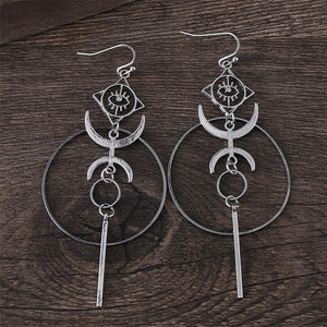 Crescent Moon Devil's Eye Earrings