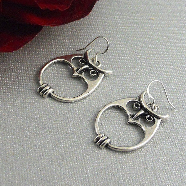 Vintage Creative Owl Alloy Earrings