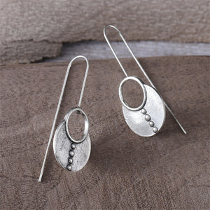 Personalized Vintage Silver Earrings