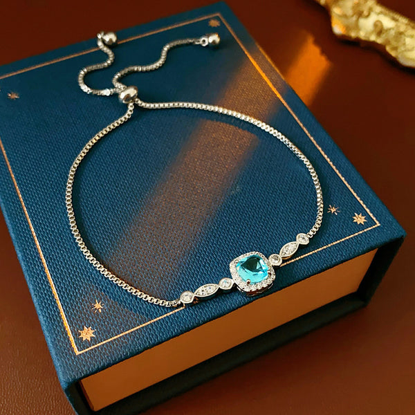 Sapphire-Blue Zircon Bracelet