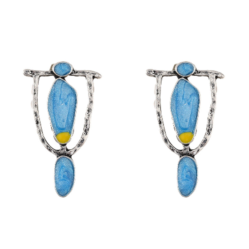 Marbled Natural Stone Earrings
