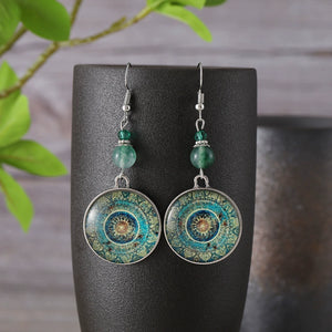 Ethnic Style Dreamcatcher Long Pendant Earrings