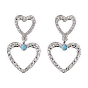 Heart Shaped Dangle Earrings