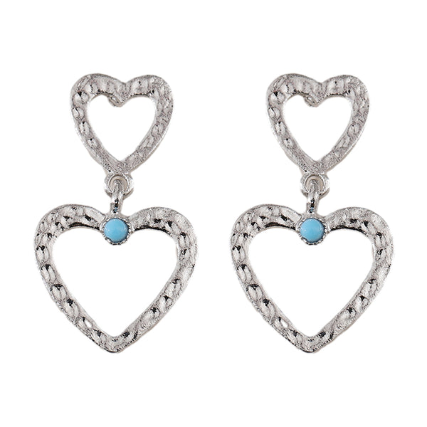Heart Shaped Dangle Earrings