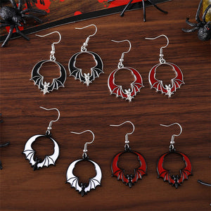 Dark Bat Dangle Earrings