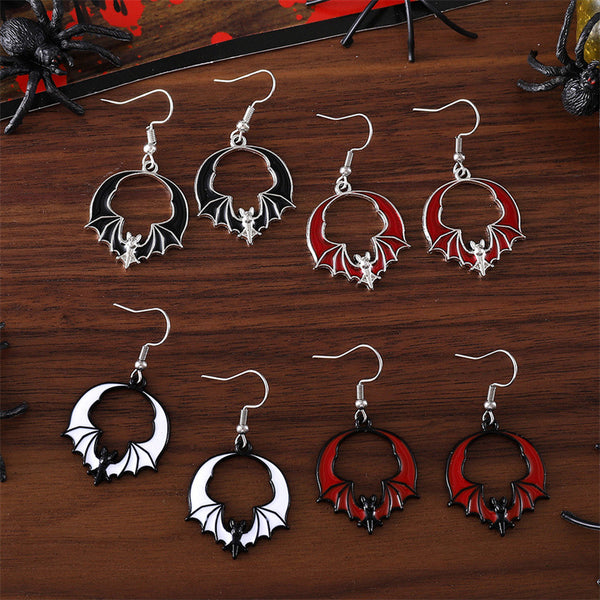 Dark Bat Dangle Earrings