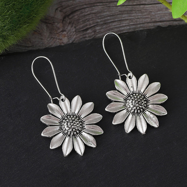Cubic Sunflower Earrings