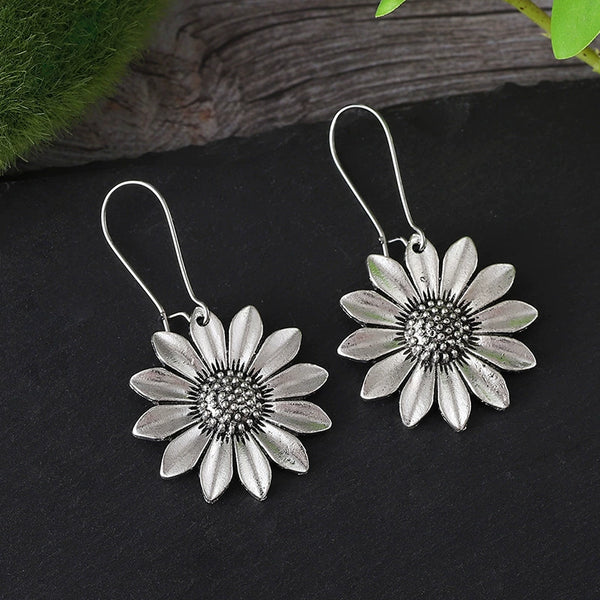 Cubic Sunflower Earrings