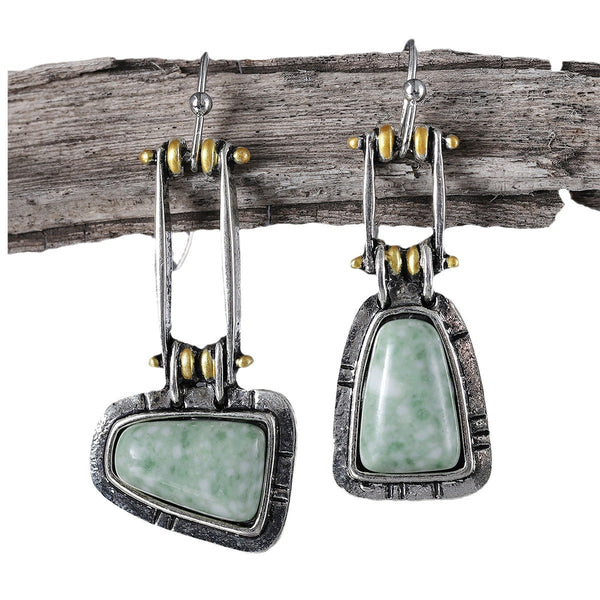 Turquoise Jade Gemstone Earrings