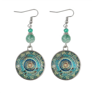 Ethnic Style Dreamcatcher Long Pendant Earrings
