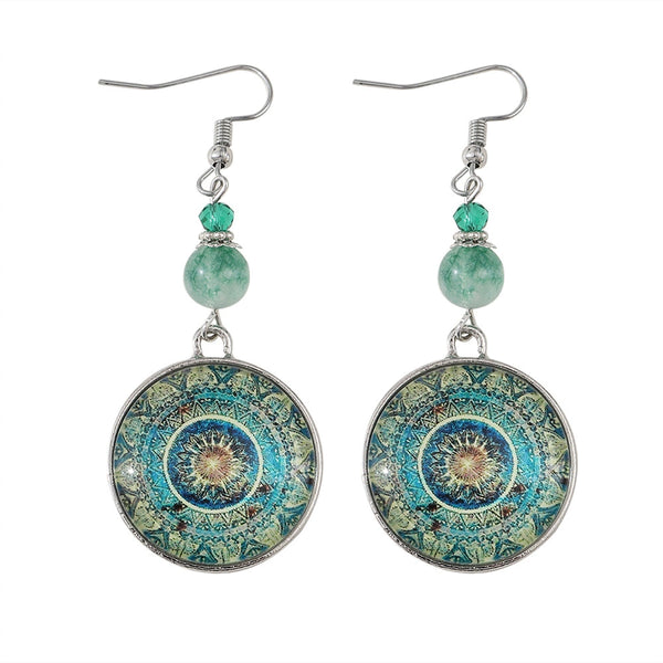 Ethnic Style Dreamcatcher Long Pendant Earrings