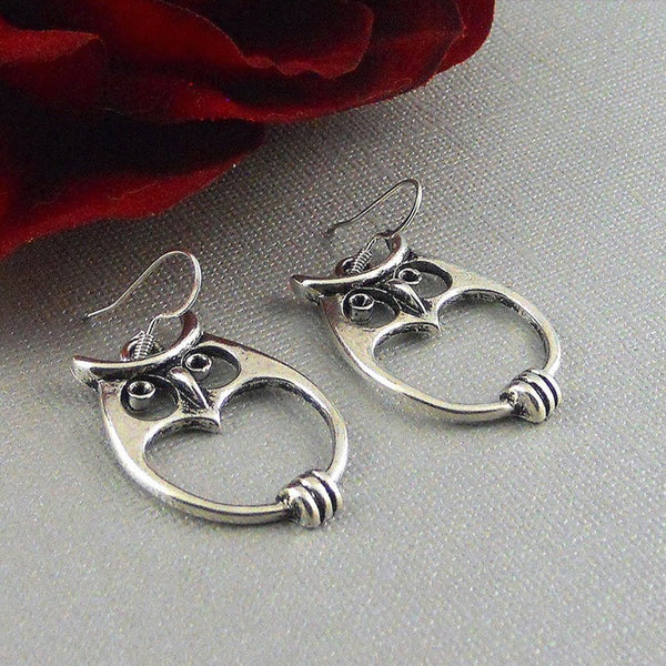 Vintage Creative Owl Alloy Earrings
