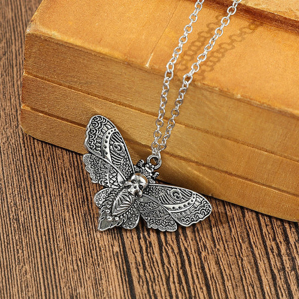 Personalized Skull Butterfly Earrings Necklace
