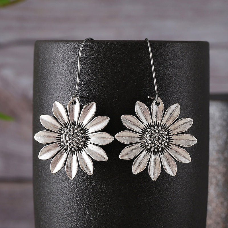 Cubic Sunflower Earrings