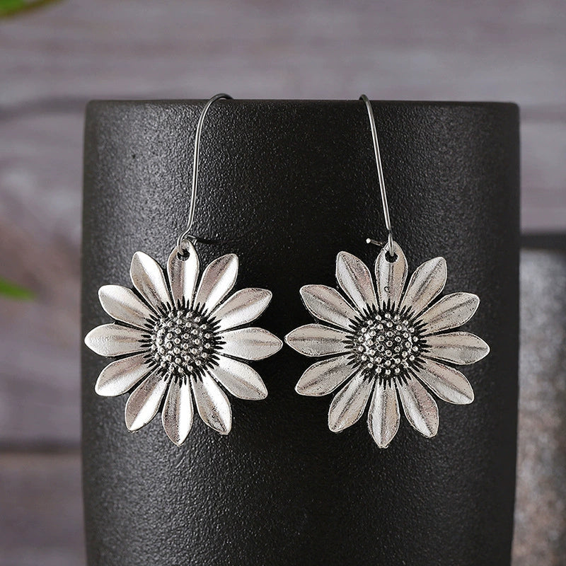 Cubic Sunflower Earrings