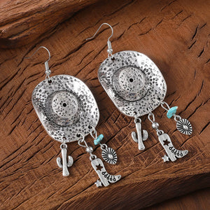 Western Cowboy Tassel Dangle Earrings