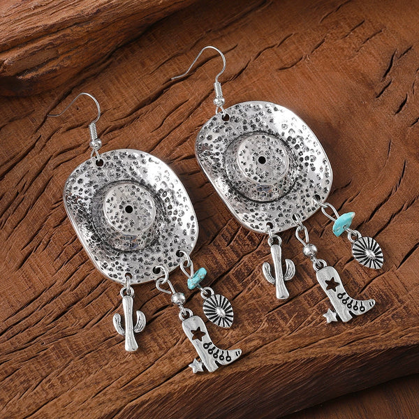 Western Cowboy Tassel Dangle Earrings