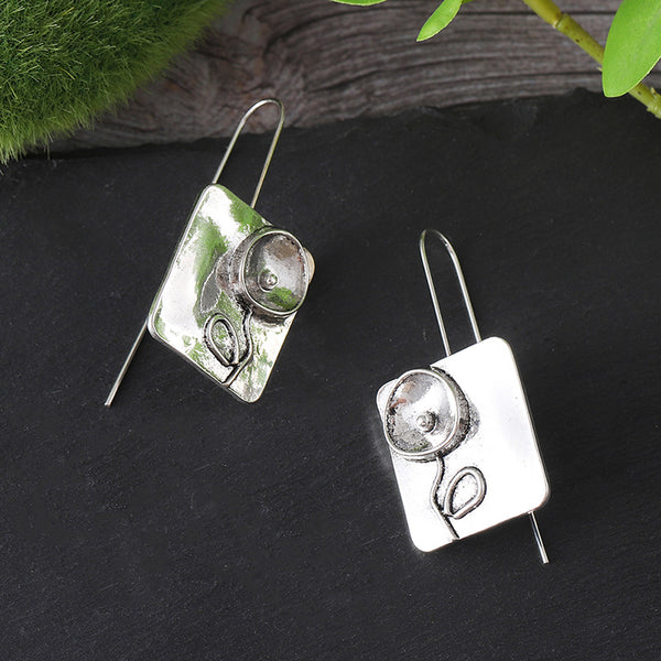 Floral Symmetry Flower Earrings