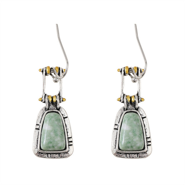 Turquoise Jade Gemstone Earrings