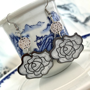 Vintage Simple Rose Dangle Earrings