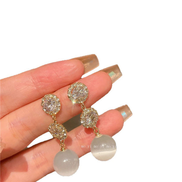 Elegant Silver-Tone Zirconia Hoop Earrings