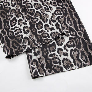 Stylish Retro Hottie Leopard Print Wide Leg Pants