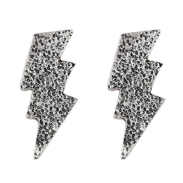 Literary Retro Creative Lightning Shaped Earrings