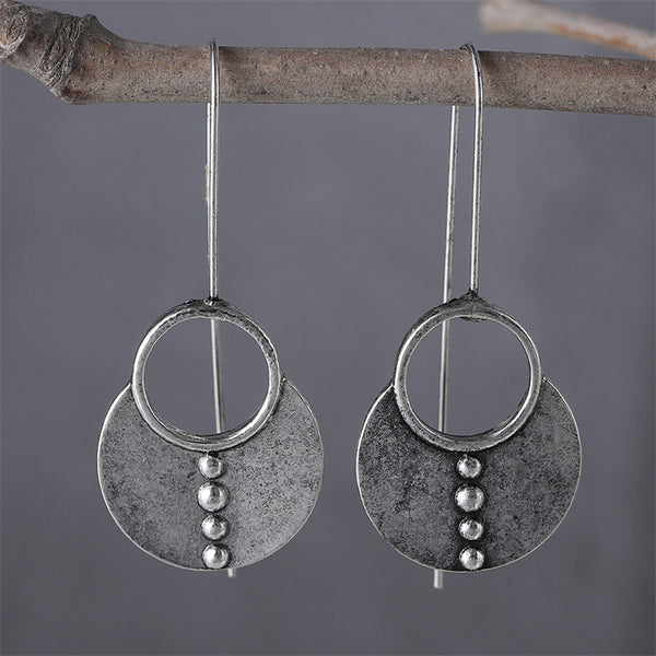Personalized Vintage Silver Earrings