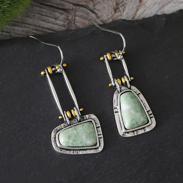 Turquoise Jade Gemstone Earrings
