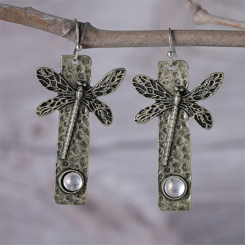 Vintage Simple Dragonfly Earrings