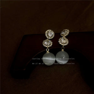 Elegant Silver-Tone Zirconia Hoop Earrings