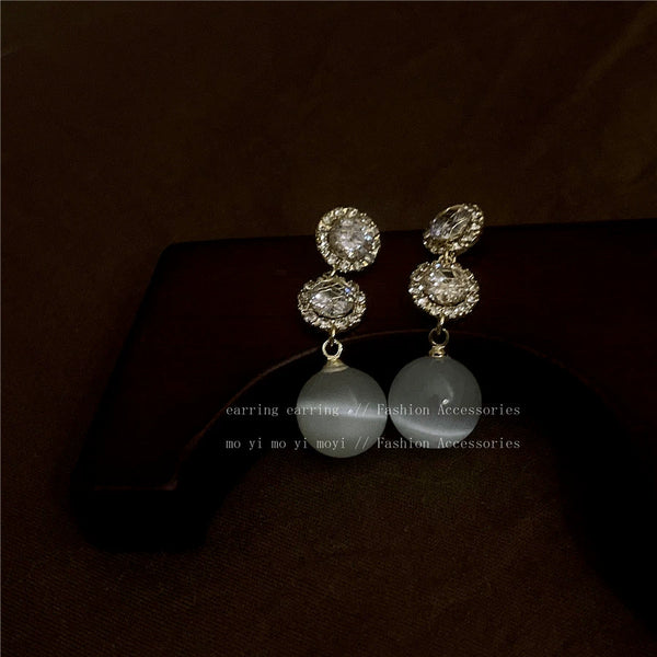 Elegant Silver-Tone Zirconia Hoop Earrings