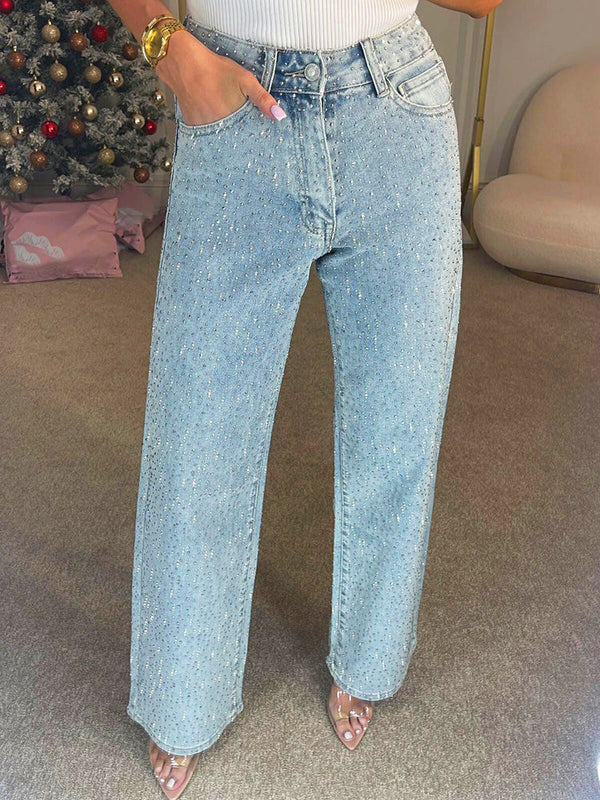 Vogatiques Full Rhinestone Jeans