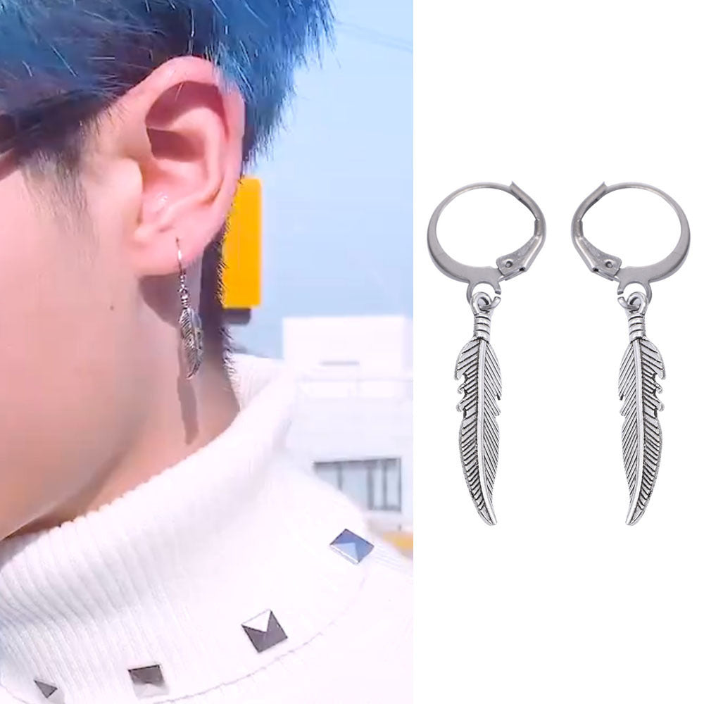 Leaf Wing Tassel Earrings