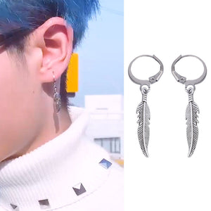Leaf Wing Tassel Earrings