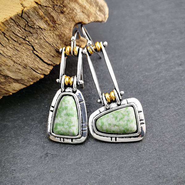 Turquoise Jade Gemstone Earrings